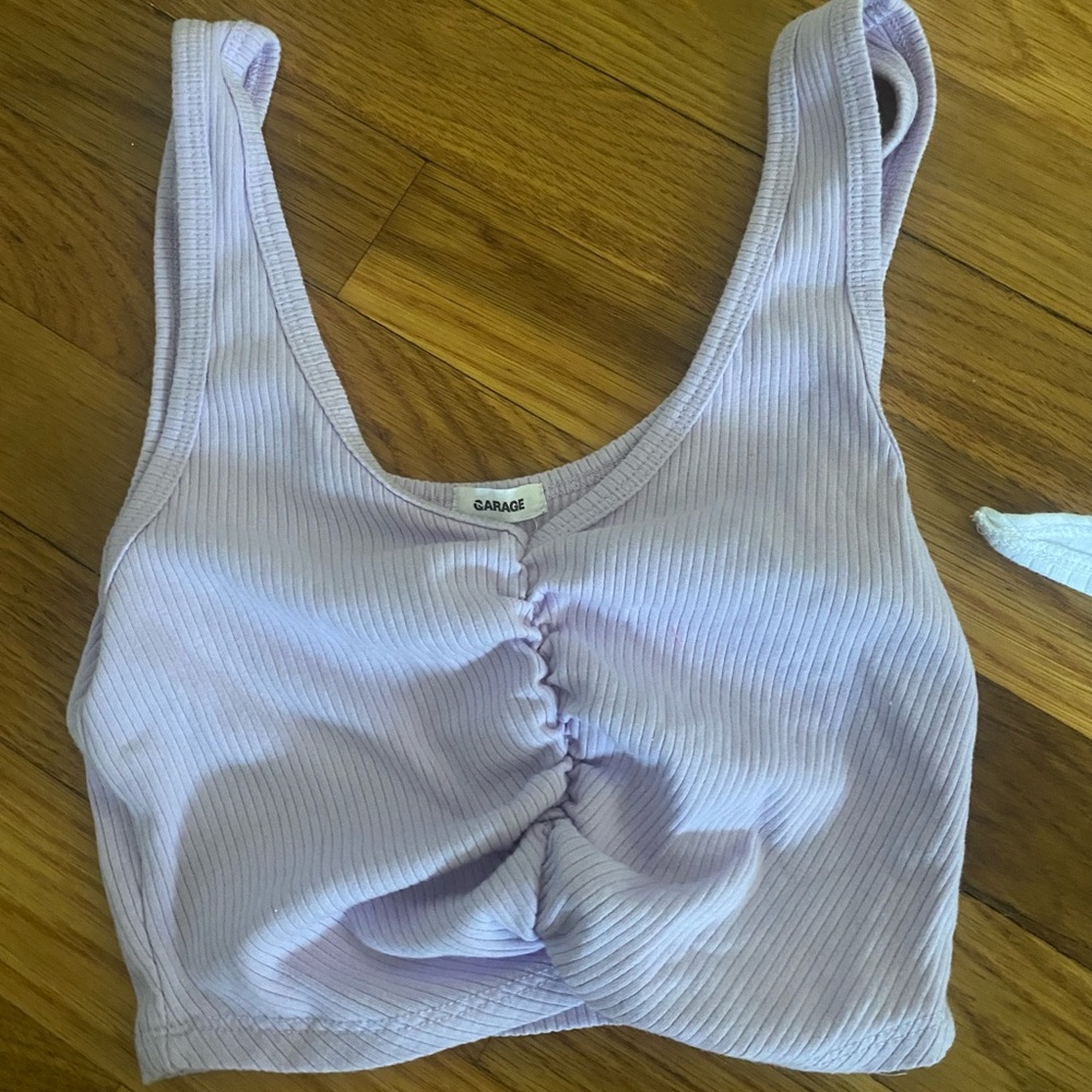 garage purple tank top extra small